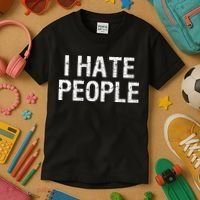 I HATE PEOPLE Kids T-Shirt thumb 3