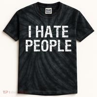 I HATE PEOPLE Kids Tie-Dye T-Shirt thumb 0