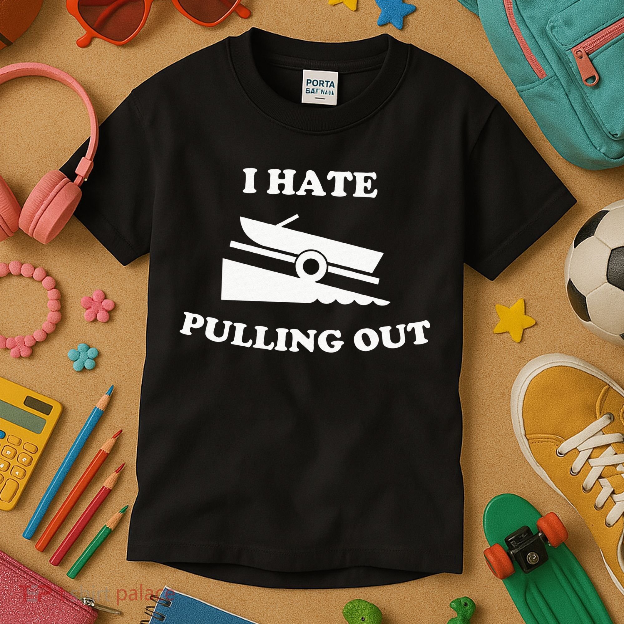 I hate pulling out fishing boating boat launch boat ramp Kids T-Shirt