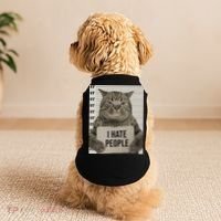 I Hate People Funny Jail Cat Doggie Tank thumb 2