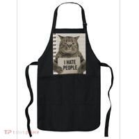 I Hate People Funny Jail Cat Apron thumb 0
