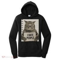 I Hate People Funny Jail Cat Women's Hoodie thumb 0