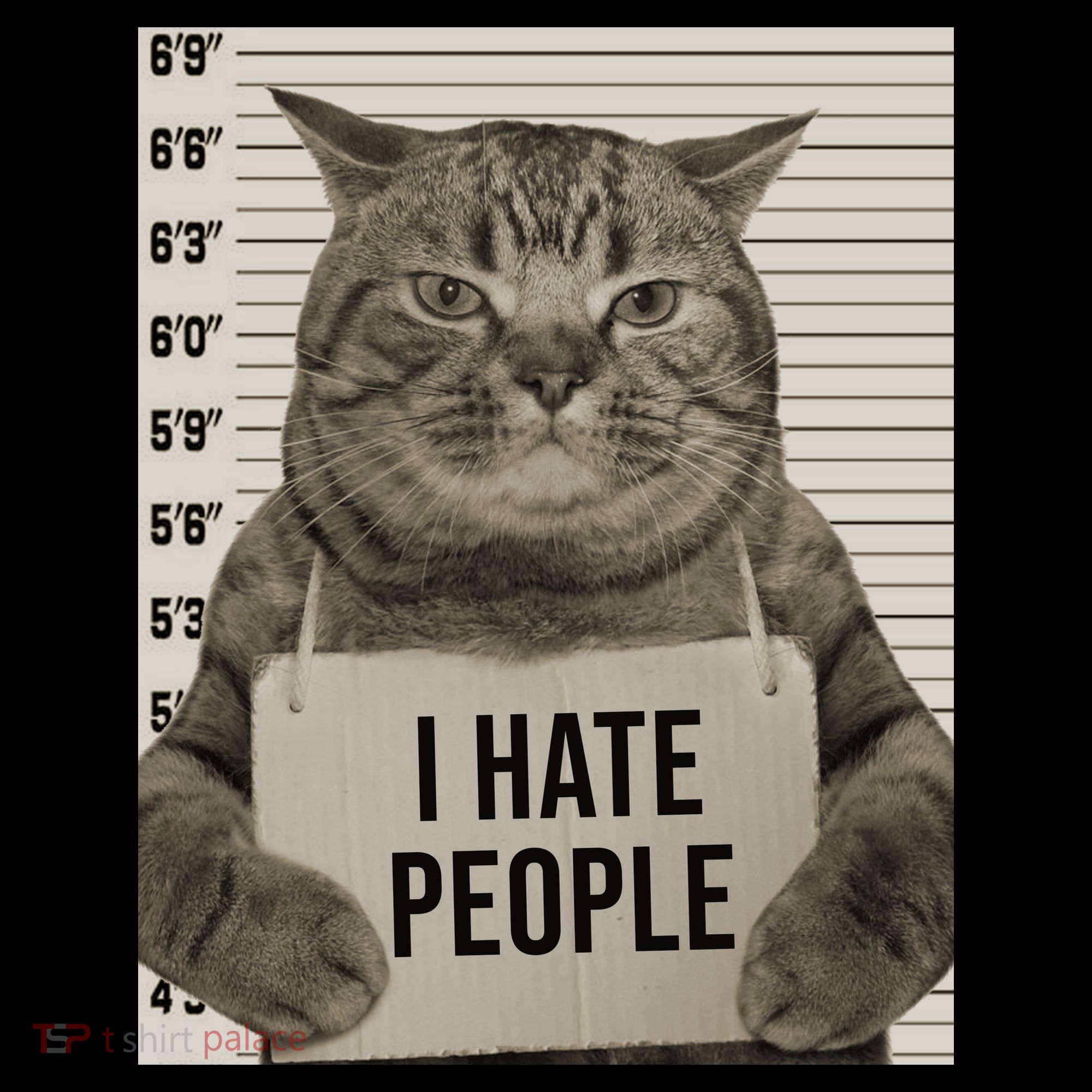 I Hate People Funny Jail Cat Visor