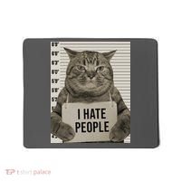 I Hate People Funny Jail Cat Mousepad thumb 0
