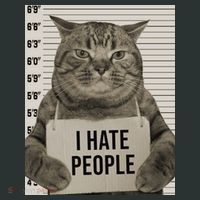 I Hate People Funny Jail Cat Baby Bodysuit thumb 2