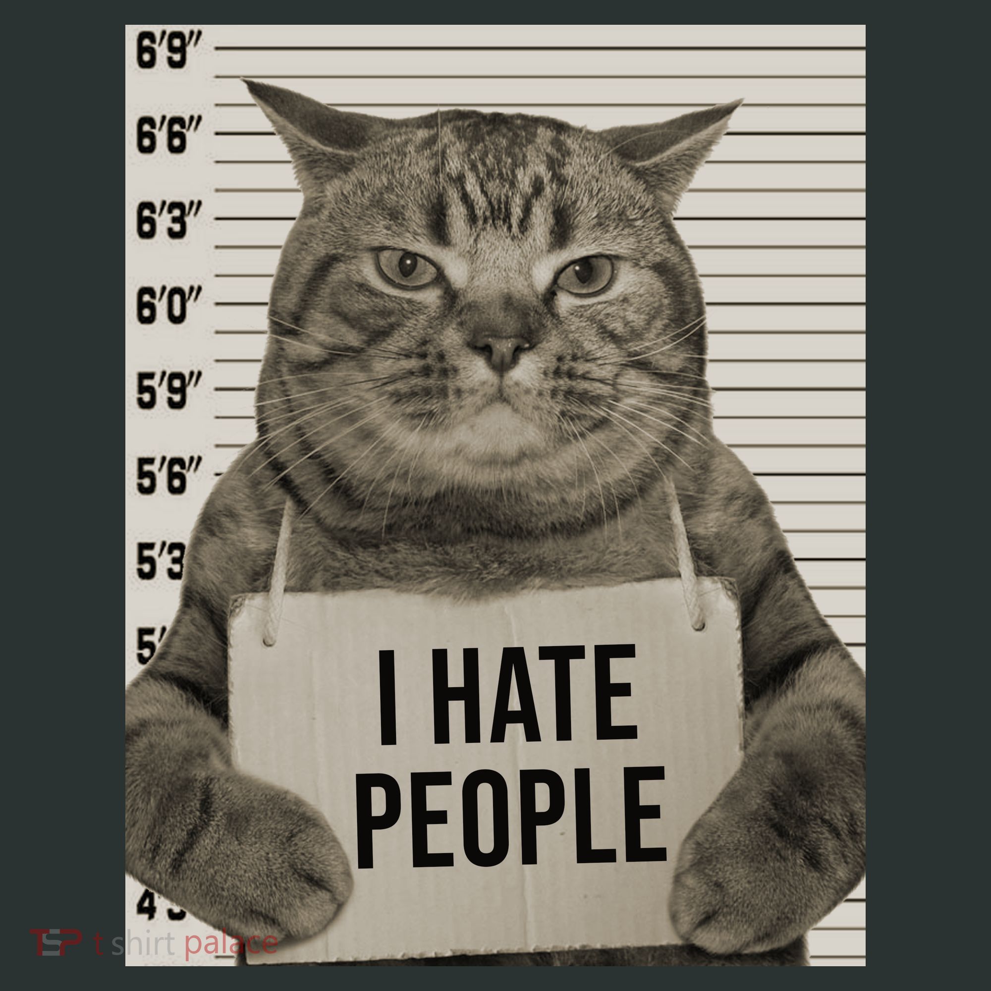 I Hate People Funny Jail Cat Tote Bag