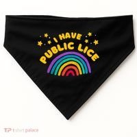I Have Pubic Lice Funny Retro Offensive Inappropriate Meme USA-Made Doggie Bandana thumb 0