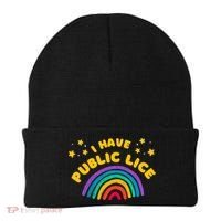 I Have Pubic Lice Funny Retro Offensive Inappropriate Meme Beanie thumb 0