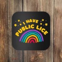 I Have Pubic Lice Funny Retro Offensive Inappropriate Meme Coaster thumb 0