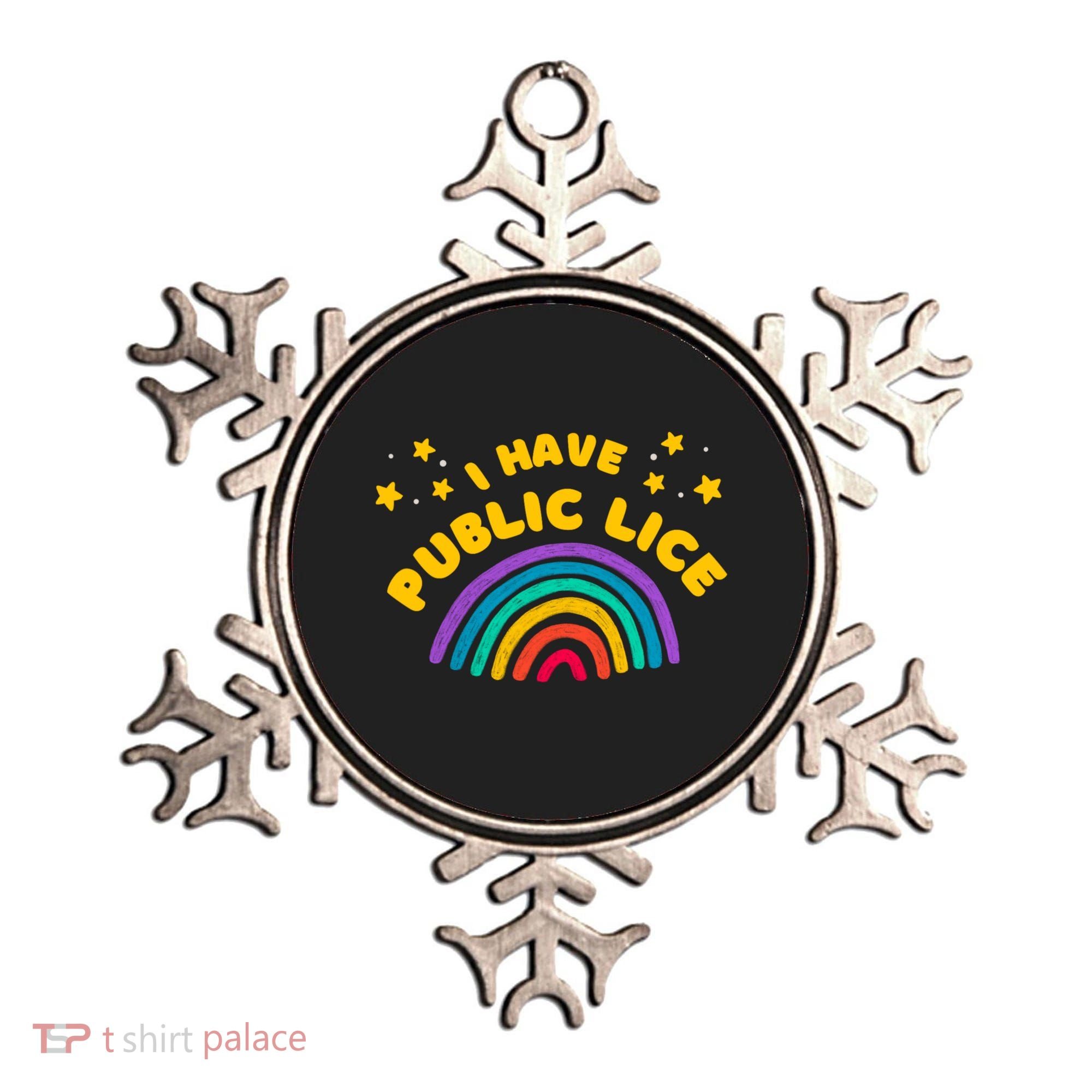 I Have Pubic Lice Funny Retro Offensive Inappropriate Meme Ornament