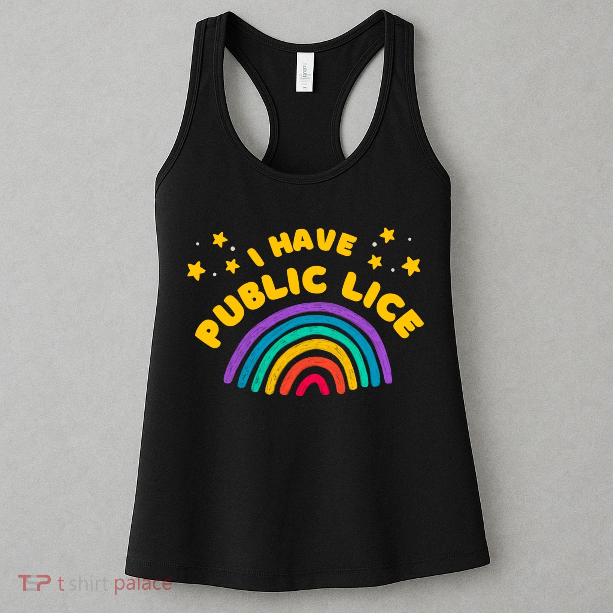 I Have Pubic Lice Funny Retro Offensive Inappropriate Meme Women's Tank Top