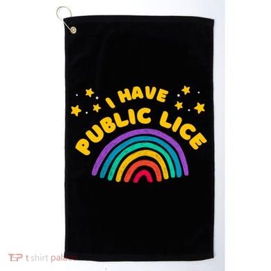 I Have Pubic Lice Funny Retro Offensive Inappropriate Meme Golf Towel