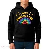 I Have Pubic Lice Funny Retro Offensive Inappropriate Meme Kids Hoodie thumb 4