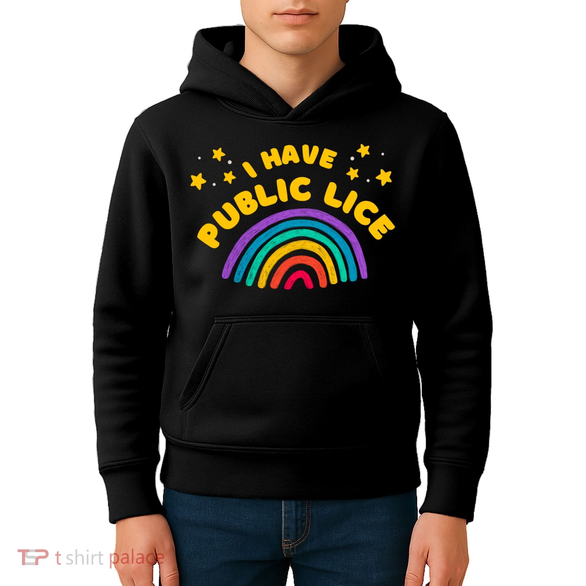 I Have Pubic Lice Funny Retro Offensive Inappropriate Meme Kids Hoodie