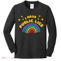 I Have Pubic Lice Funny Retro Offensive Inappropriate Meme Kids Long Sleeve Shirt thumb 0