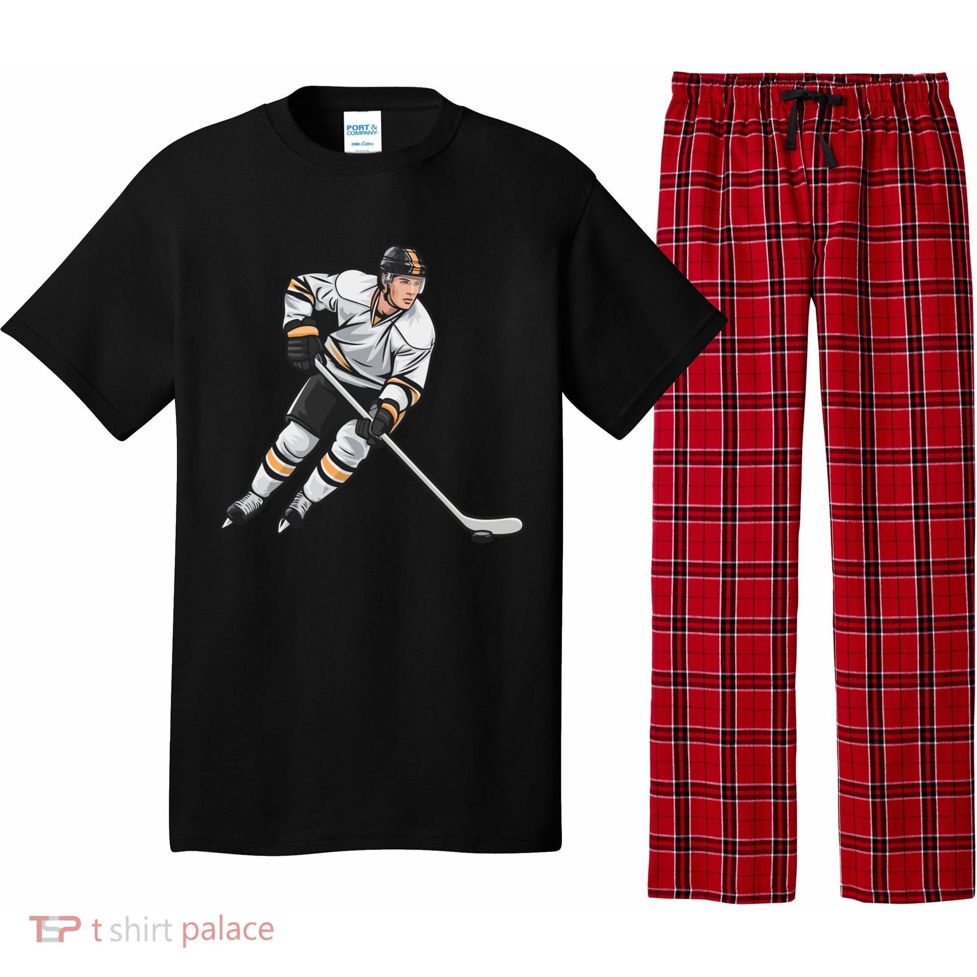 Ice Hockey Player Game Day Gift Dults Cute Gift Pajama Set