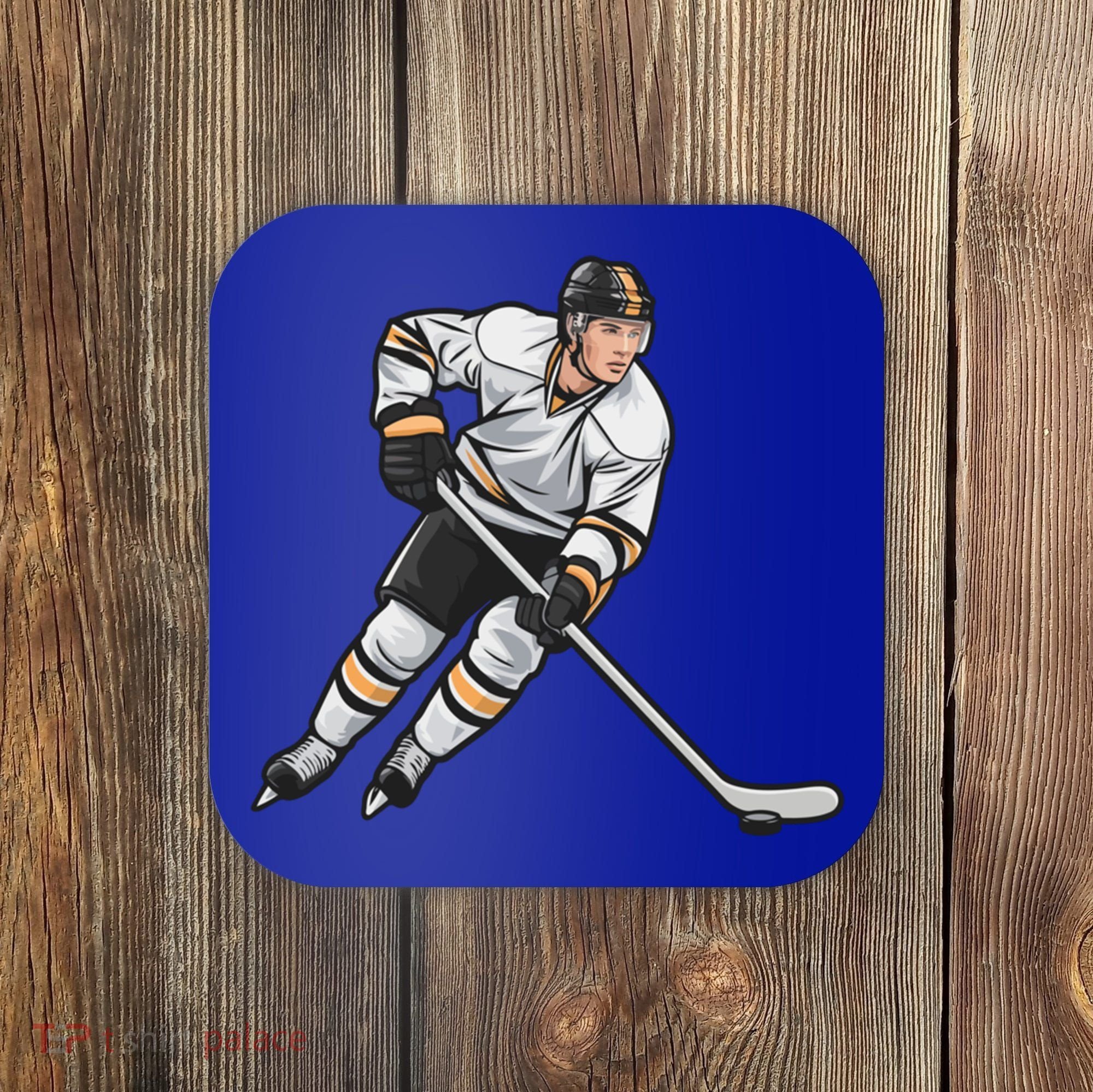 Ice Hockey Player Game Day Gift Dults Cute Gift Coaster