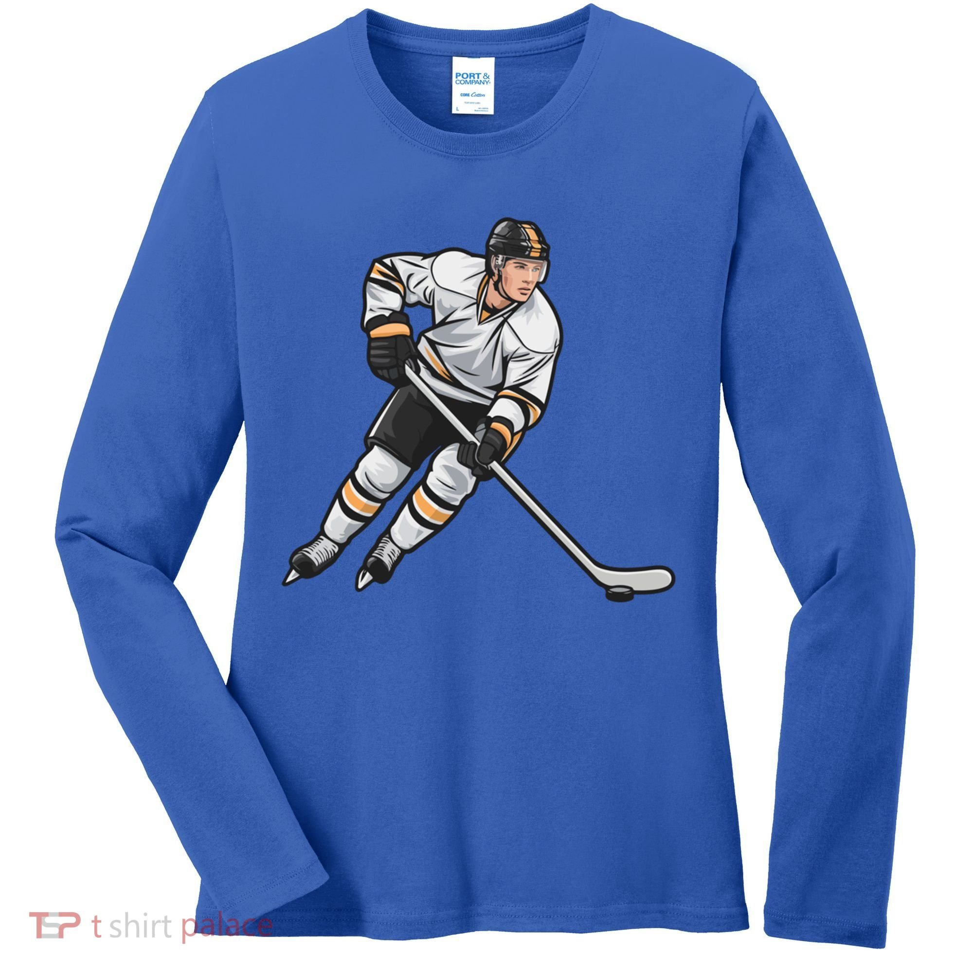 Ice Hockey Player Game Day Gift Dults Cute Gift Women's Long Sleeve Shirt