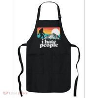 I Hate People! Funny Bigfoot Mountains 80S Joke Graphic Apron thumb 0