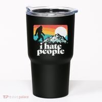 I Hate People! Funny Bigfoot Mountains 80S Joke Graphic Tumbler thumb 0