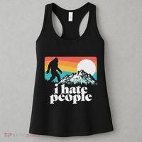 I Hate People! Funny Bigfoot Mountains 80S Joke Graphic Women's Tank Top thumb 3