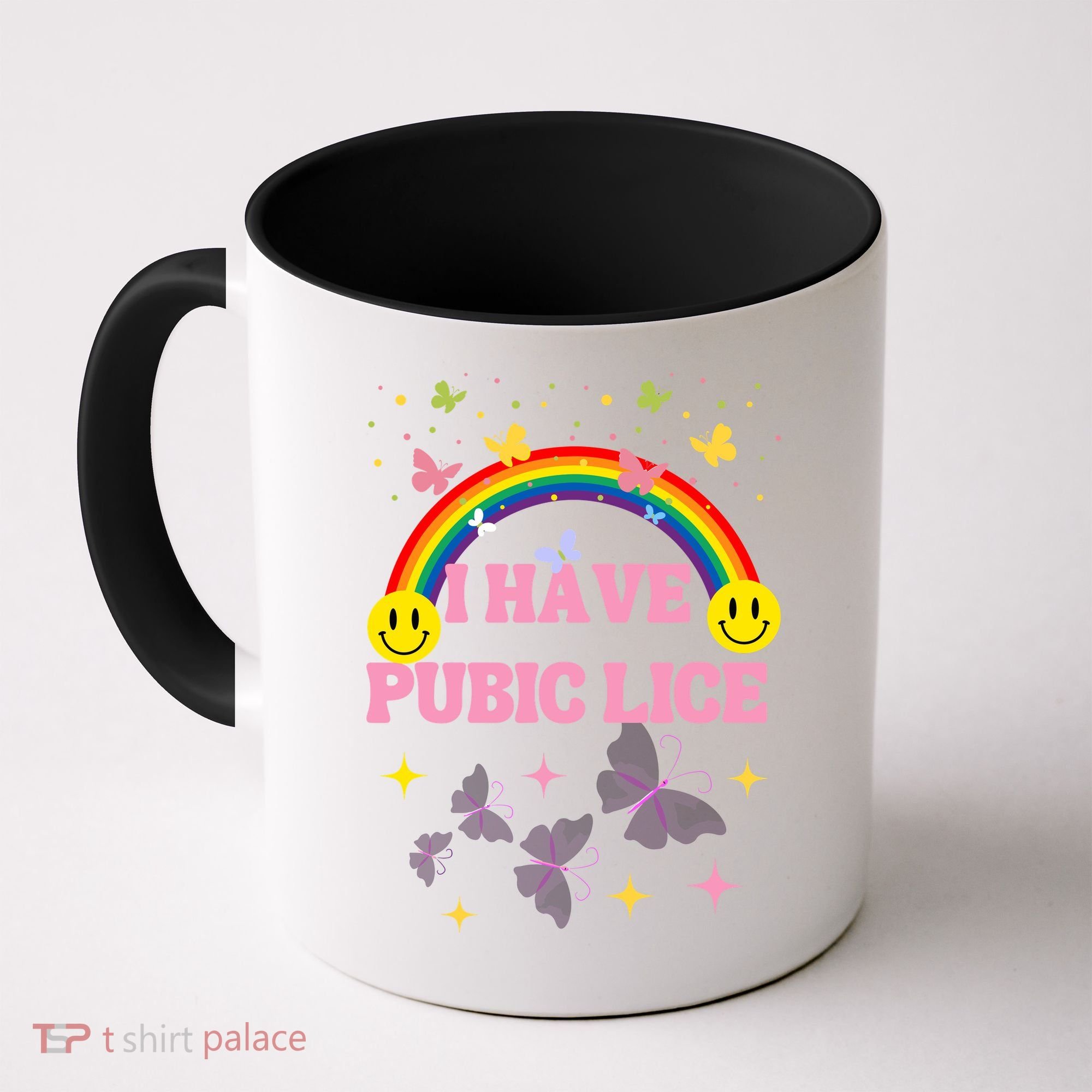 I Have Pubic Lice Funny Retro Offensive Inappropriate Meme Coffee Mug