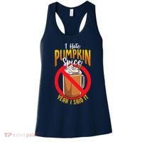 I Hate Pumpkin Spice Anti Pumpkin Spice Latte Coffee Funny Women's Tank Top thumb 0