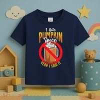 I Hate Pumpkin Spice Anti Pumpkin Spice Latte Coffee Funny Toddler T-Shirt thumb 3