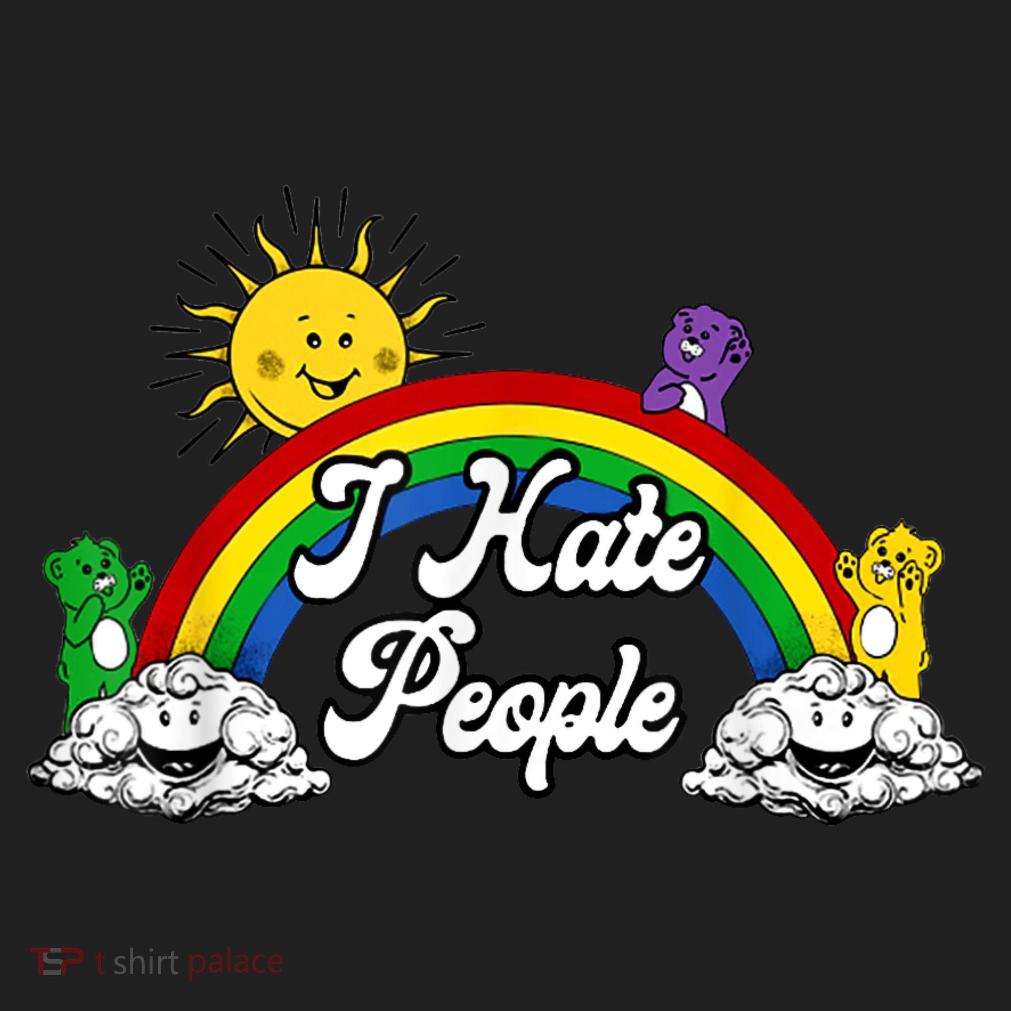 I Hate People Rainbow Printed Women's Sweatshirt