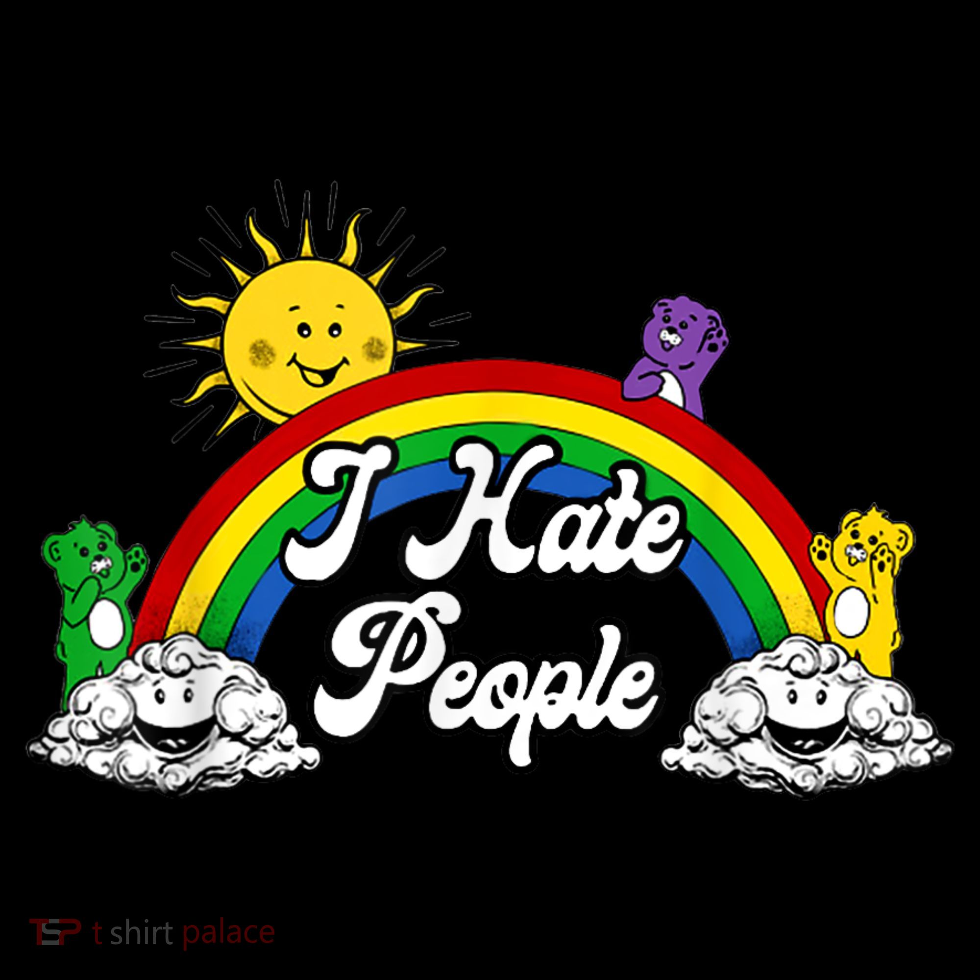 I Hate People Rainbow Printed Apron