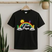 I Hate People Rainbow Printed T-Shirt thumb 2