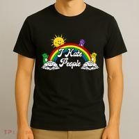 I Hate People Rainbow Printed T-Shirt thumb 3