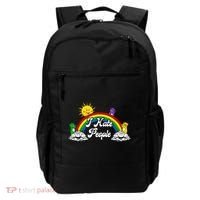I Hate People Rainbow Printed Backpack thumb 0
