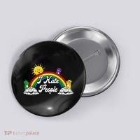 I Hate People Rainbow Printed Button thumb 0