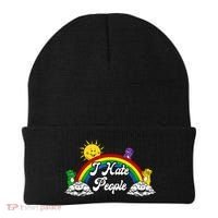 I Hate People Rainbow Printed Beanie thumb 0