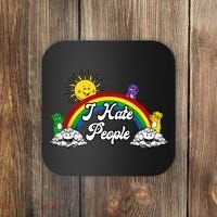 I Hate People Rainbow Printed Coaster thumb 0