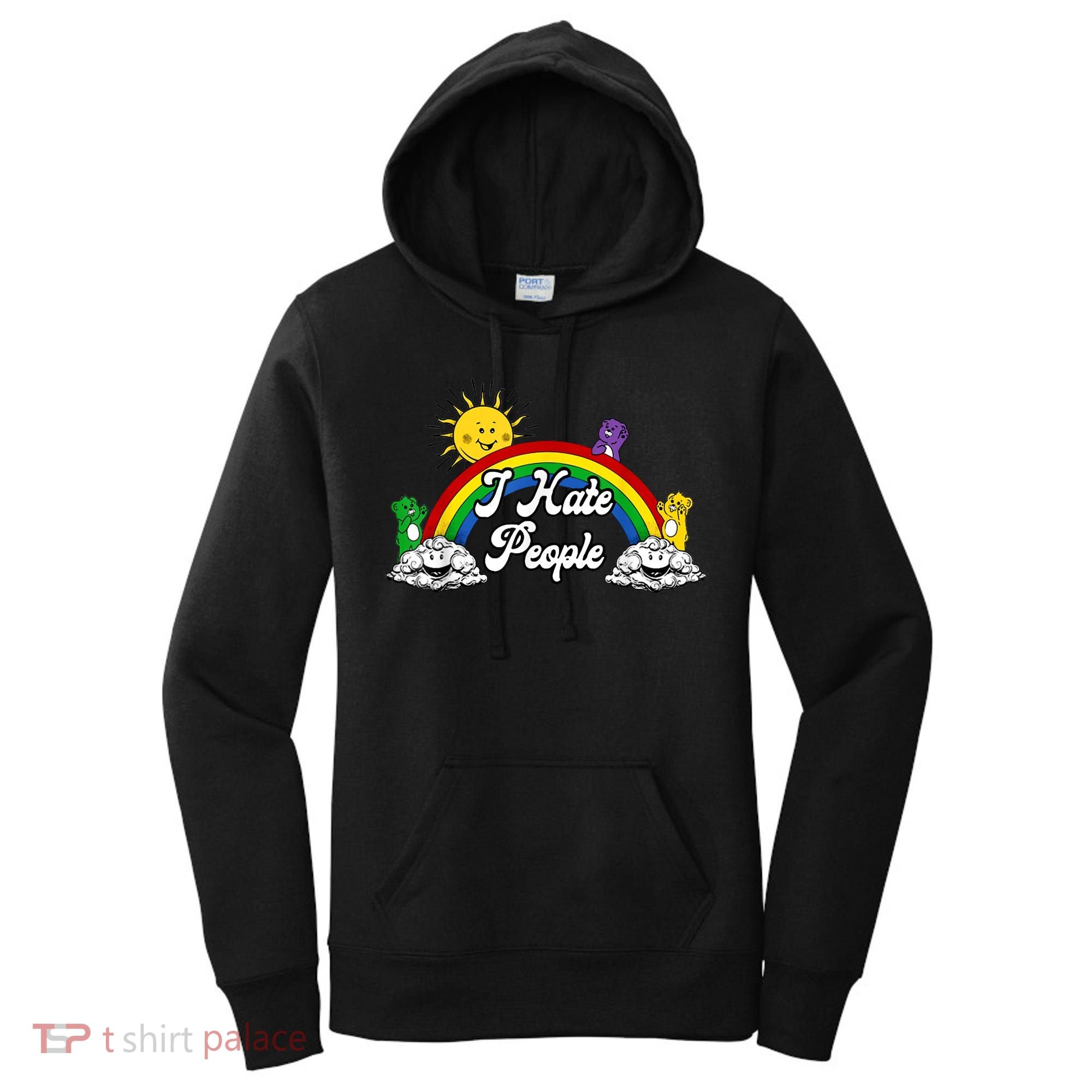 I Hate People Rainbow Printed Women's Hoodie