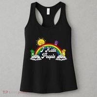 I Hate People Rainbow Printed Women's Tank Top thumb 3