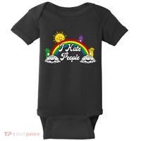 I Hate People Rainbow Printed Baby Bodysuit thumb 0