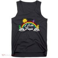 I Hate People Rainbow Printed Tank Top thumb 0
