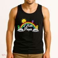 I Hate People Rainbow Printed Tank Top thumb 3