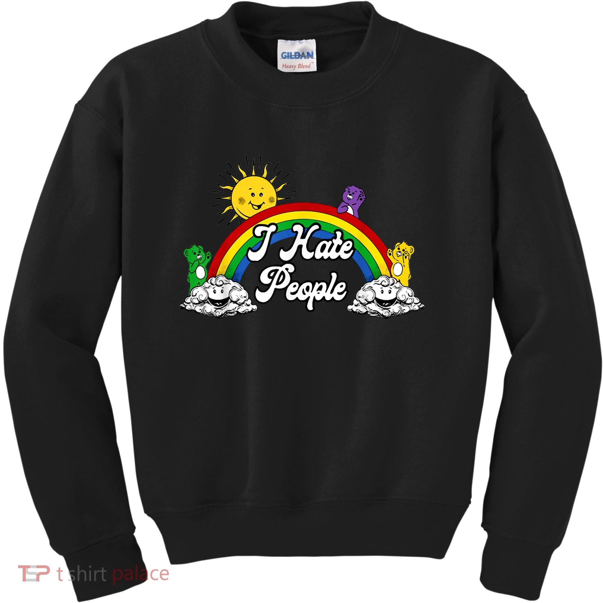 I Hate People Rainbow Printed Kids Sweatshirt