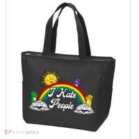 I Hate People Rainbow Printed Tote Bag thumb 3