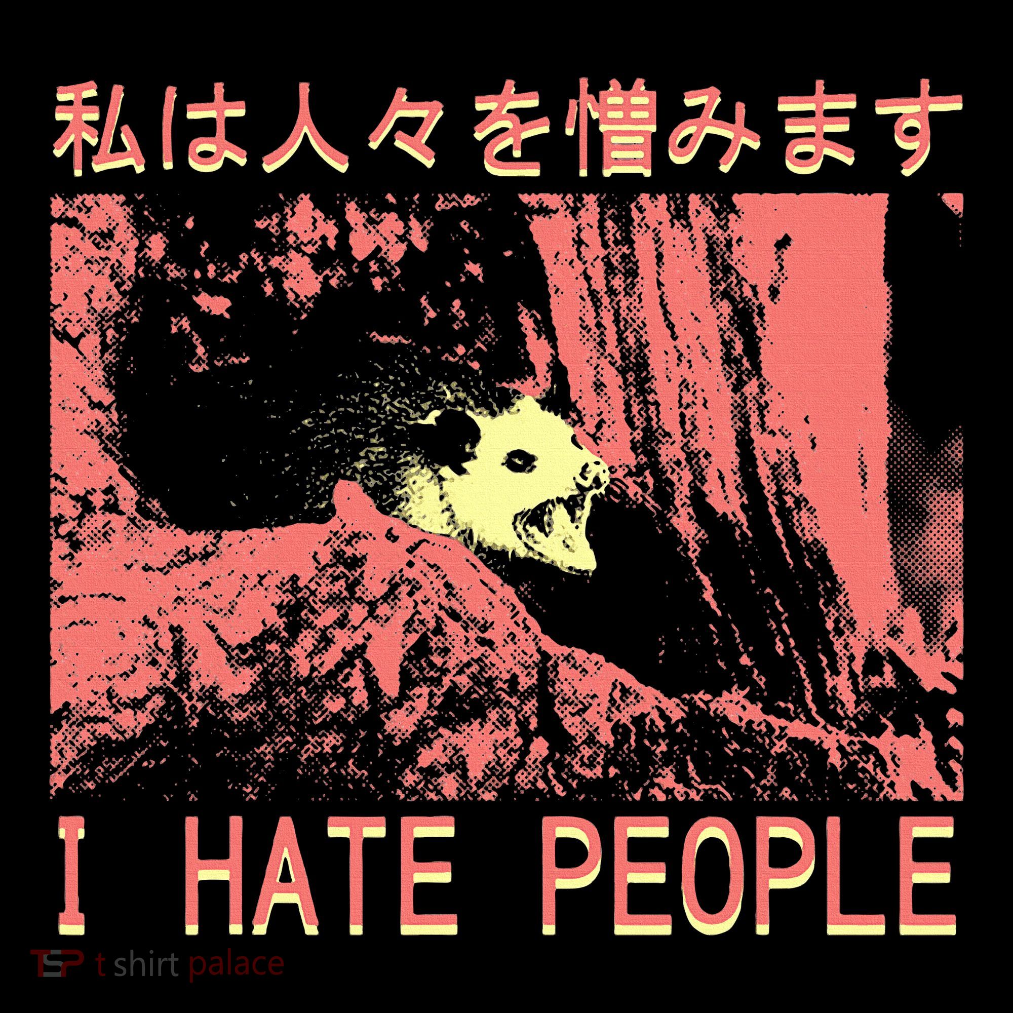 I Hate People Opossum I Hate People Opossum Japanese Women's Hoodie