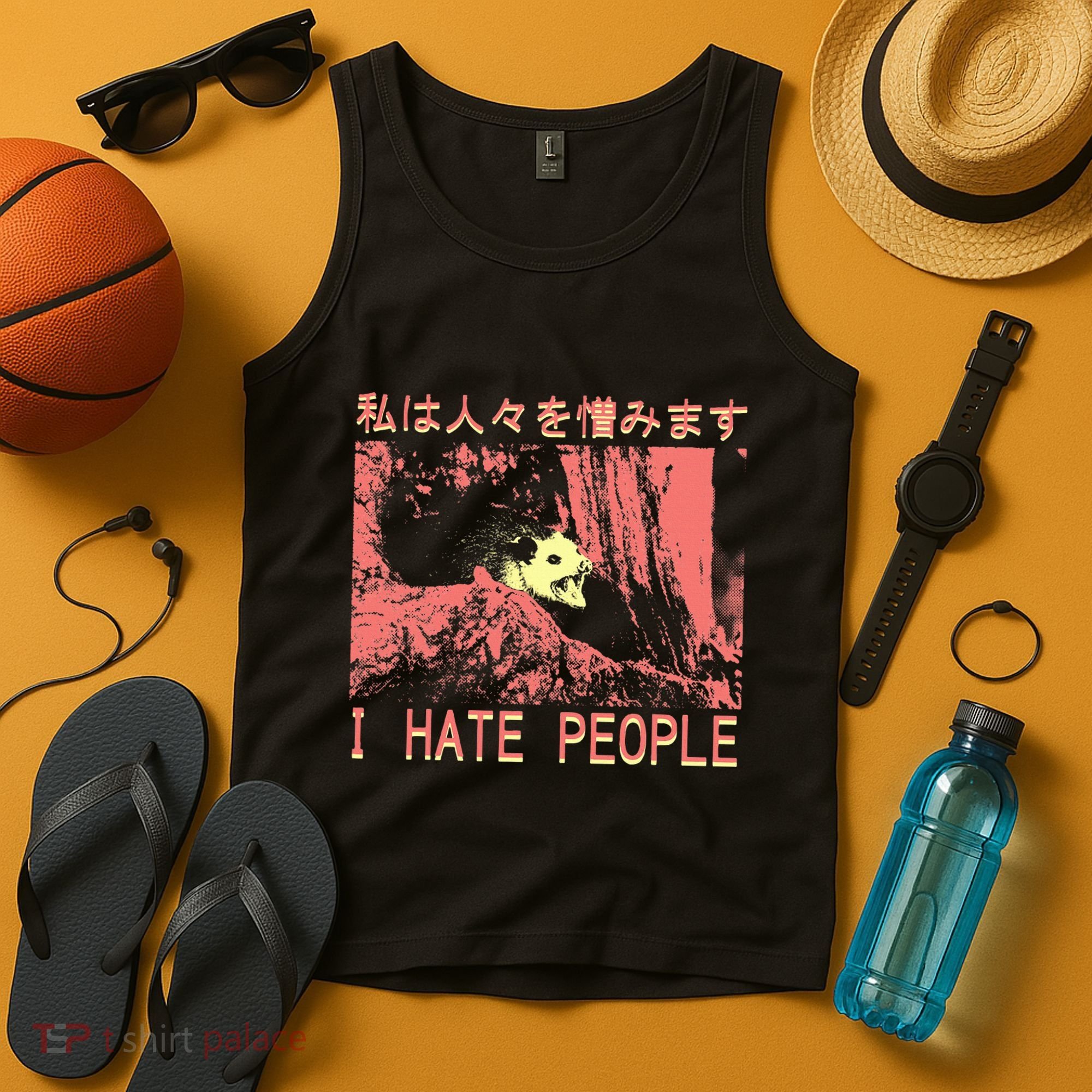 I Hate People Opossum I Hate People Opossum Japanese Tank Top