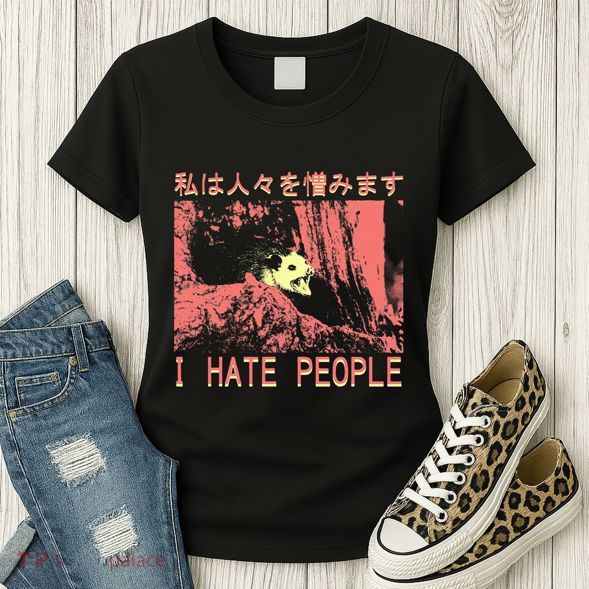 I Hate People Opossum I Hate People Opossum Japanese Women's T-Shirt