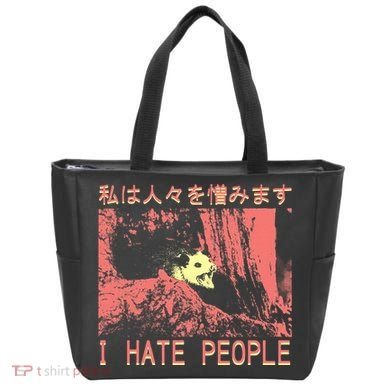 I Hate People Opossum I Hate People Opossum Japanese Tote Bag