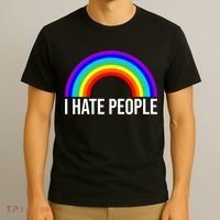 I Hate People Rainbow Funny Humor Anti Social T-Shirt thumb 3