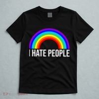 I Hate People Rainbow Funny Humor Anti Social T-Shirt thumb 5