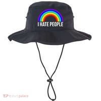 I Hate People Rainbow Funny Humor Anti Social Bucket Hat thumb 0